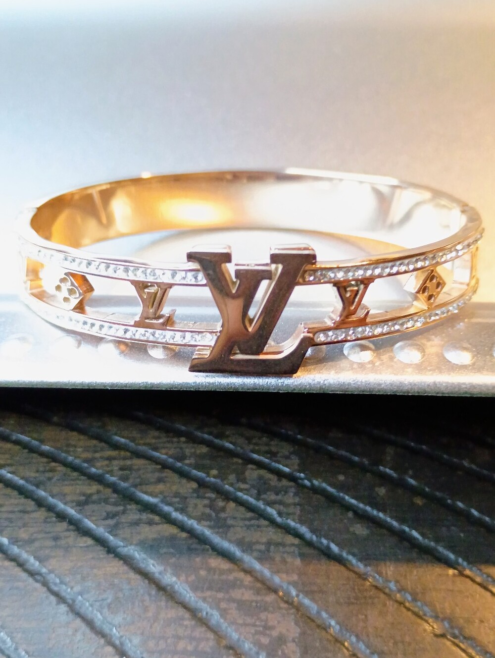 New Rose Gold-Tone Cutout Bangle